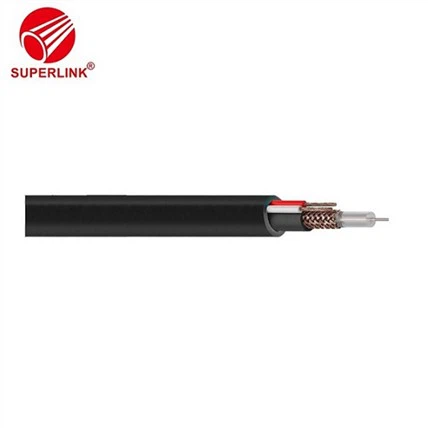 आउटडोर के लिए पावर केबल 2 * 0.5 के साथ कोक्सियल केबल KBK